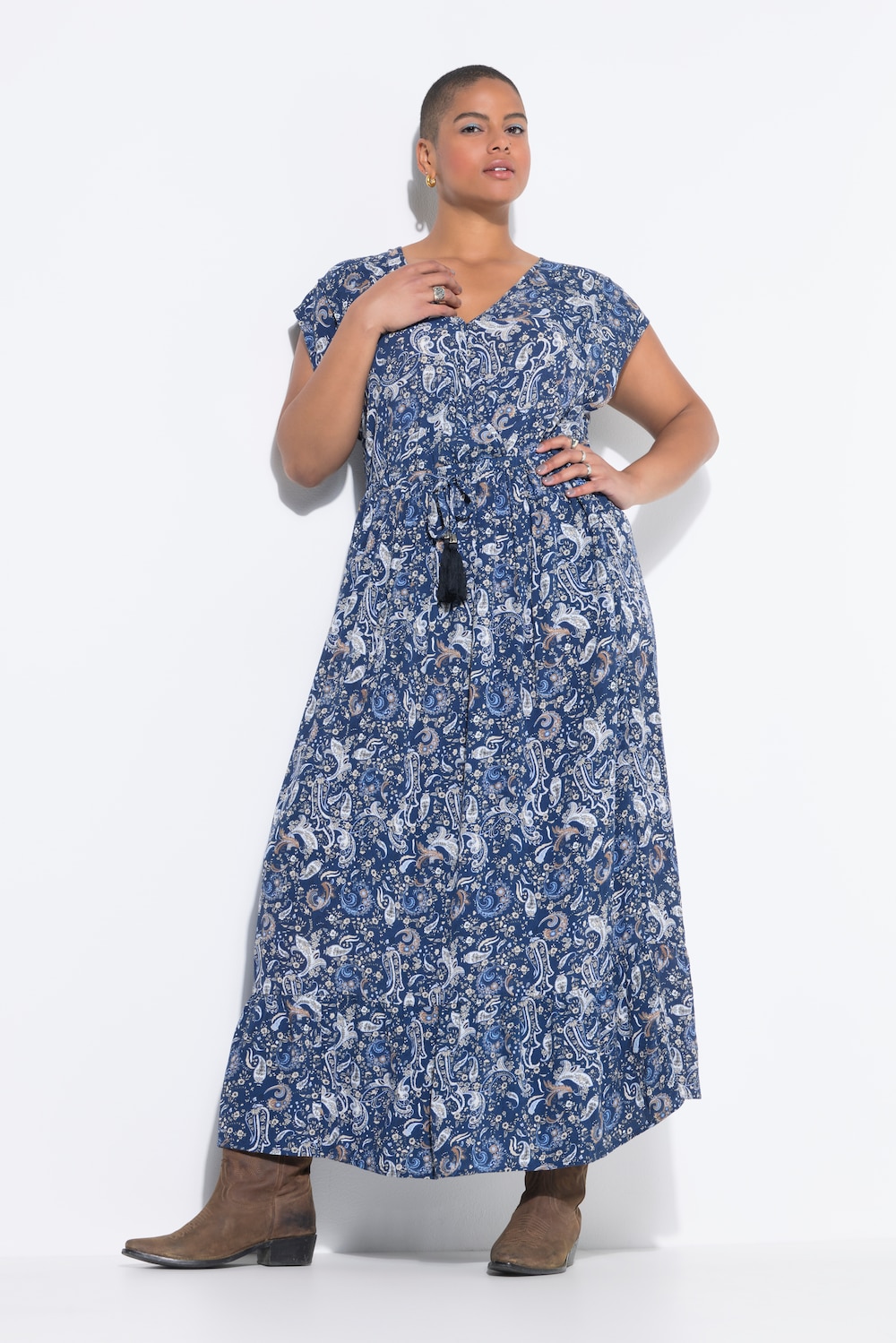 Große Größen Maxikleid, Damen, blau, Größe: 54/56, Viskose, Studio Untold von Studio Untold