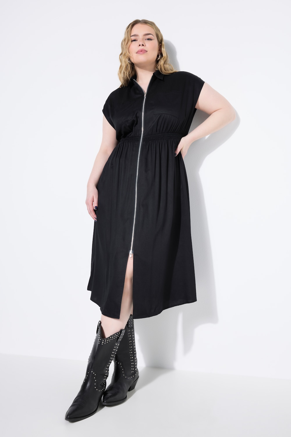 Große Größen Maxikleid, Damen, schwarz, Größe: 50/52, Viskose, Studio Untold von Studio Untold