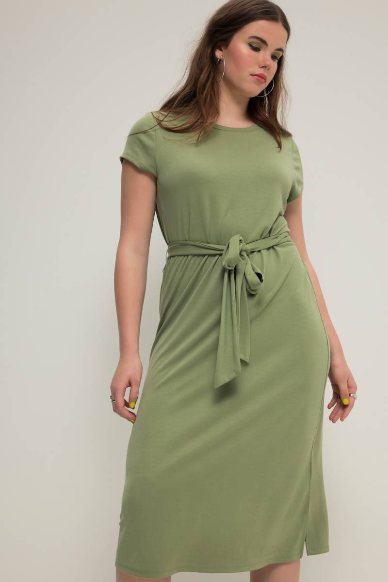 Große Größen Midikleid, Damen, grün, Größe: 50/52, Synthetische Fasern/Polyester, Studio Untold von Studio Untold