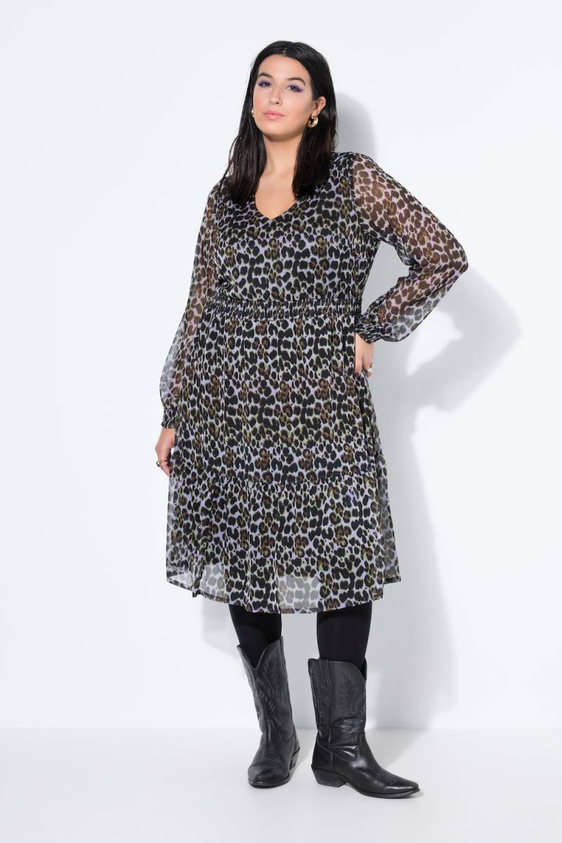 Große Größen Midikleid, Damen, lila, Größe: 54/56, Polyester, Studio Untold von Studio Untold