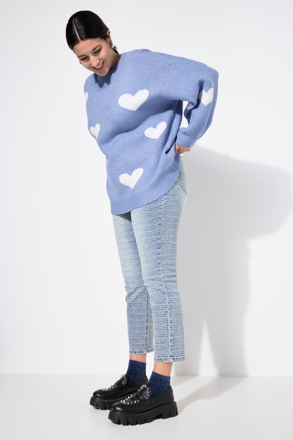 Große Größen Mom-Jeans, Damen, blau, Größe: 44, Baumwolle/Polyester, Studio Untold Große Größen Mom-Jeans, Damen, blau, Größe: 44, Baumwolle/Polyester, Studio Untold von Studio Untold