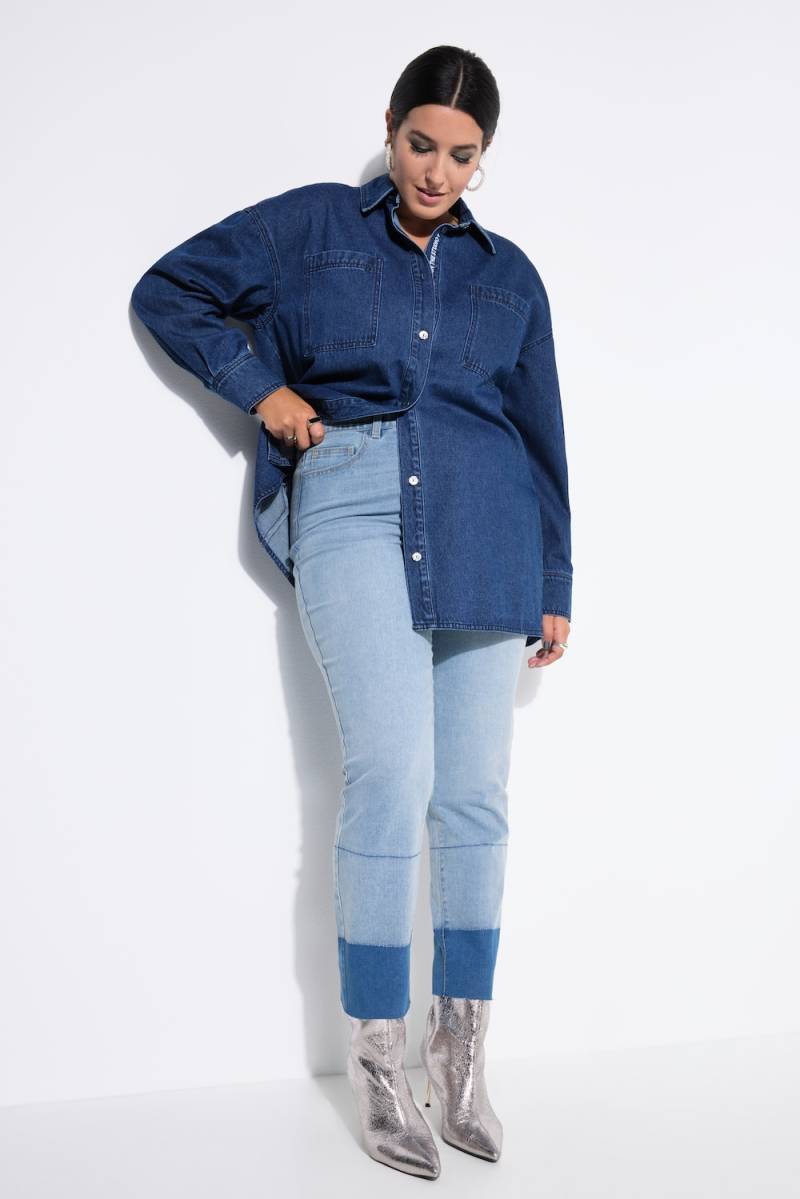 Große Größen Mom-Jeans, Damen, blau, Größe: 48, Baumwolle/Polyester, Studio Untold von Studio Untold