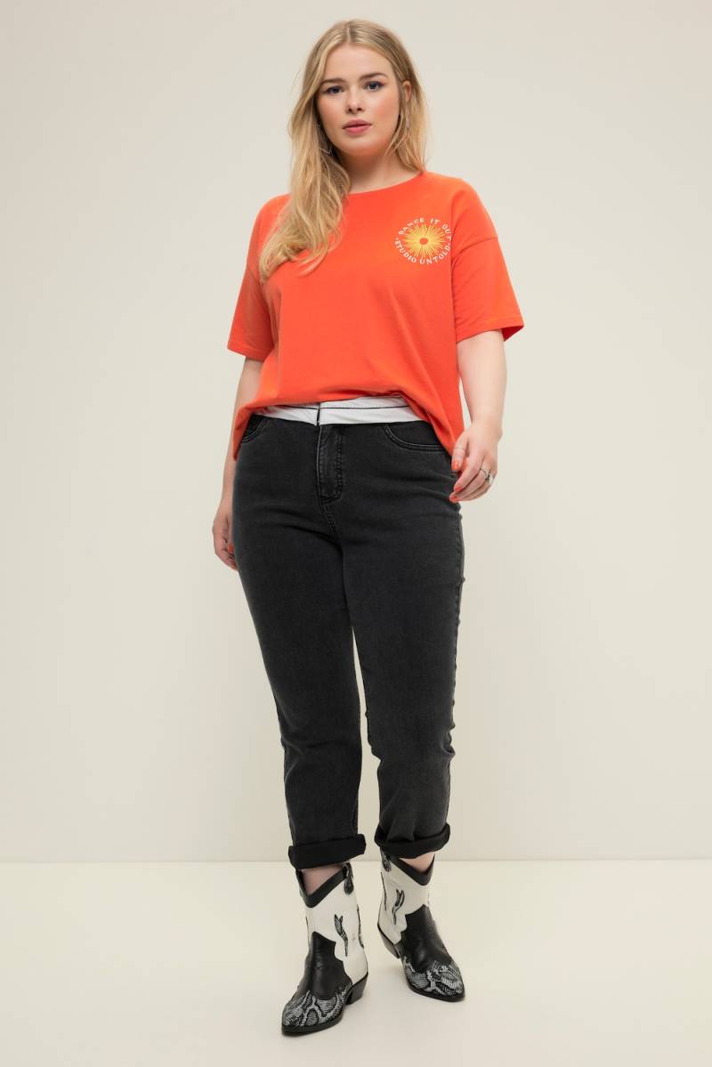 Große Größen Mom-Jeans, Damen, schwarz, Größe: 42, Baumwolle/Polyester, Studio Untold von Studio Untold