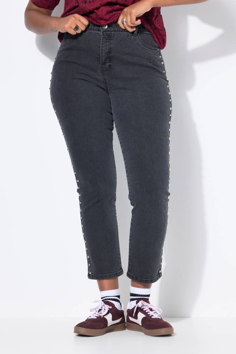 Große Größen Mom-Jeans, Damen, schwarz, Größe: 50, Baumwolle/Polyester, Studio Untold von Studio Untold