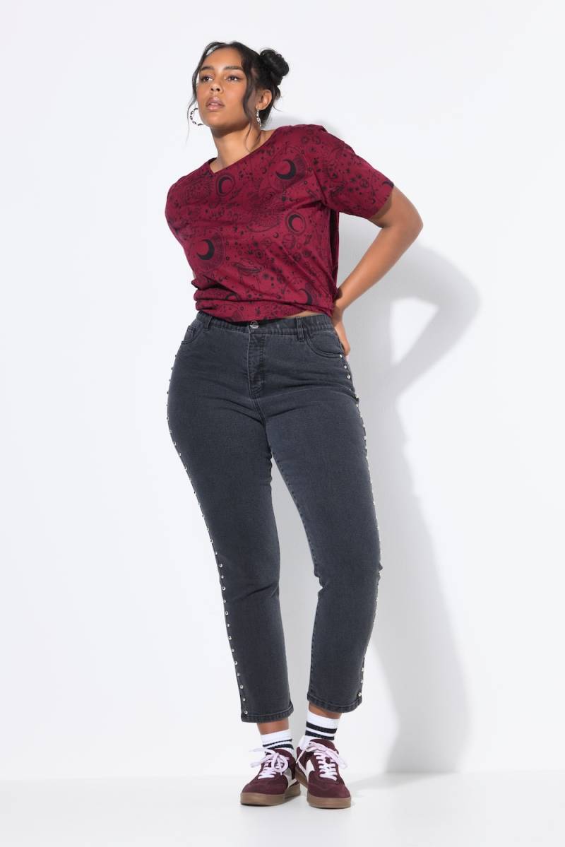 Große Größen Mom-Jeans, Damen, schwarz, Größe: 52, Baumwolle/Polyester, Studio Untold von Studio Untold