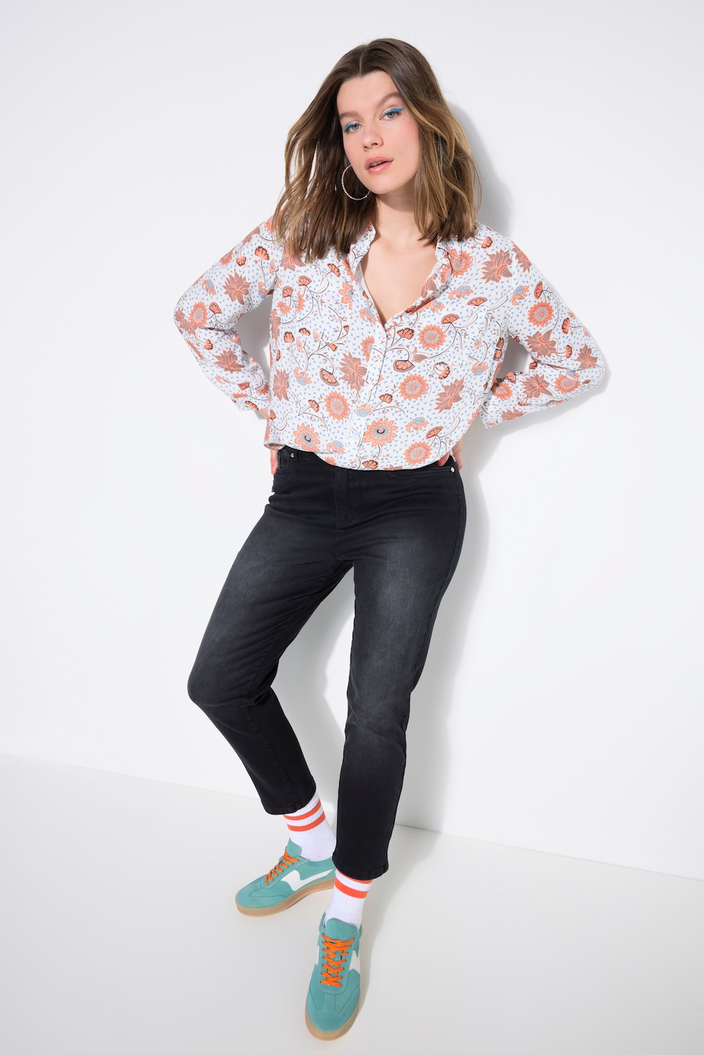 Große Größen Mom-Jeans, Damen, schwarz, Größe: 54, Baumwolle, Studio Untold von Studio Untold
