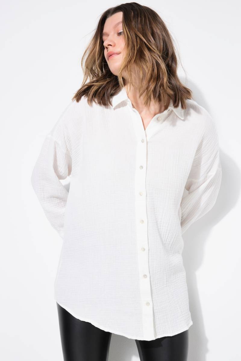 Große Größen Musselin Bluse, Damen, beige, Größe: 54/56, Baumwolle, Studio Untold von Studio Untold