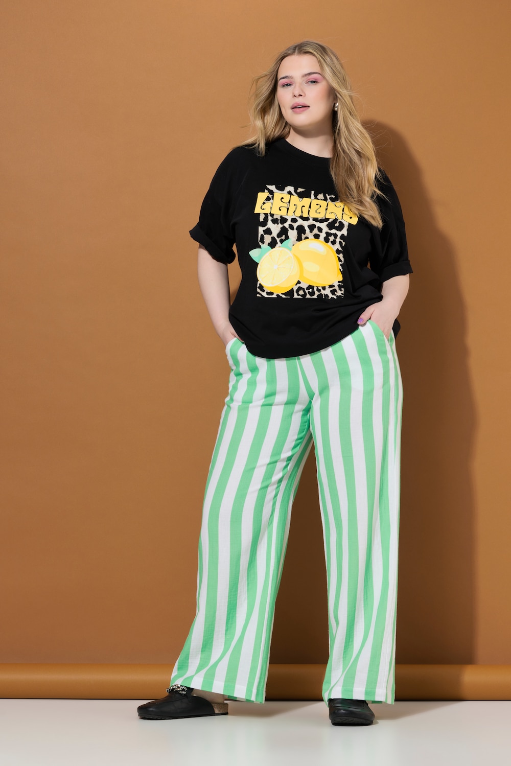 Große Größen Musselin-Hose, Damen, grün, Größe: 54, Baumwolle, Studio Untold Große Größen Musselin-Hose, Damen, grün, Größe: 54, Baumwolle, Studio Untold von Studio Untold