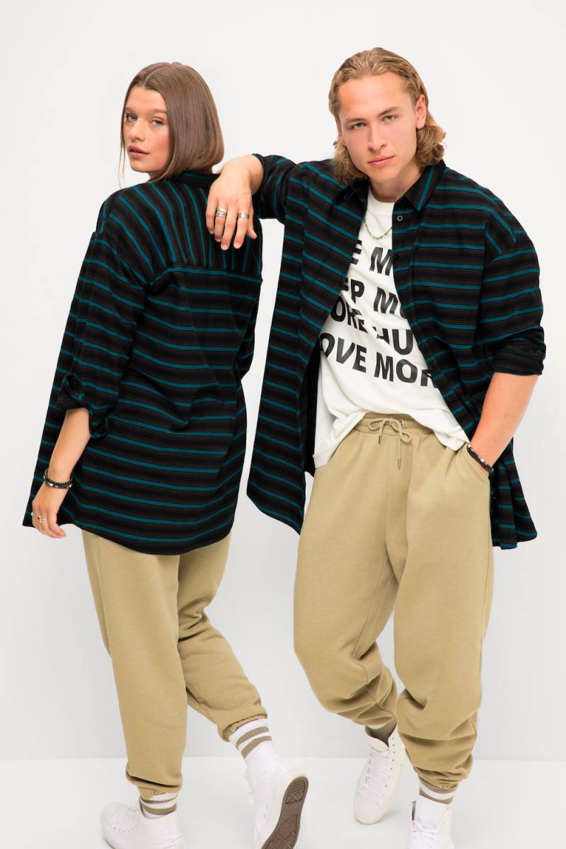 Große Größen Oversized-Hemdbluse, Damen, schwarz, Größe: L, Baumwolle, Studio Untold von Studio Untold