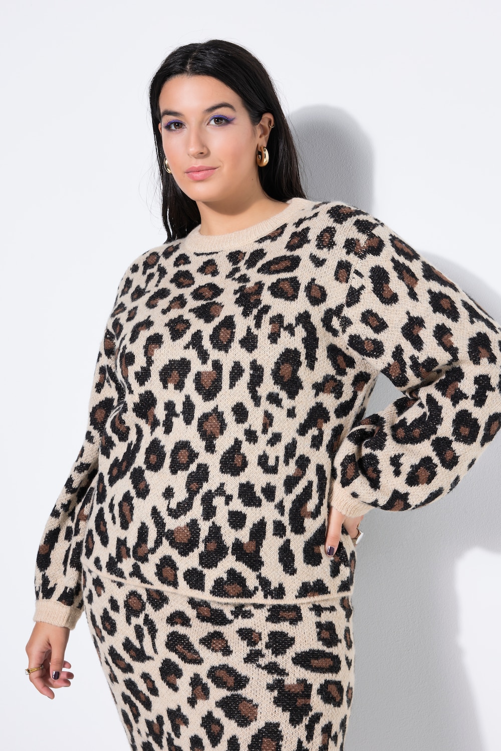 Große Größen Pullover, Damen, braun, Größe: 42/44, Synthetische Fasern, Studio Untold von Studio Untold