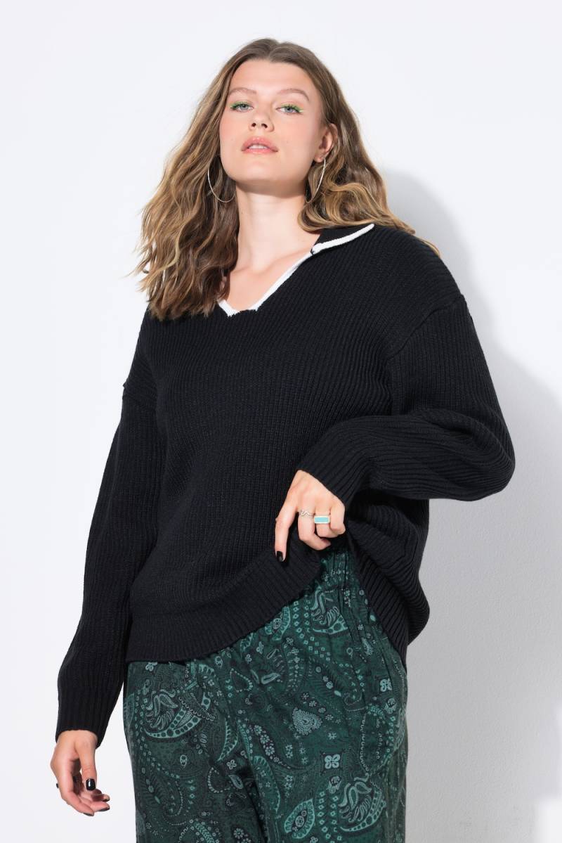 Große Größen Pullover, Damen, schwarz, Größe: 58/60, Synthetische Fasern, Studio Untold von Studio Untold