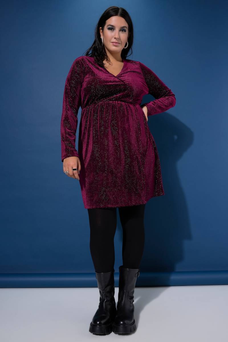 Große Größen Samtkleid, Damen, rot, Größe: 50/52, Polyester, Studio Untold von Studio Untold