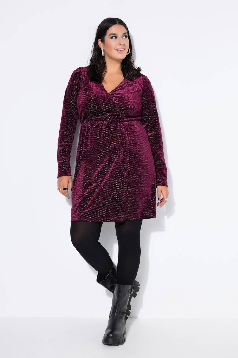 Große Größen Samtkleid, Damen, rot, Größe: 54/56, Polyester, Studio Untold von Studio Untold