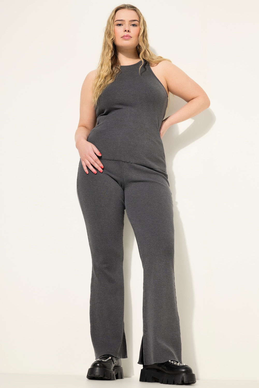 Große Größen Schlaghose, Damen, grün, Größe: 58/60, Baumwolle/Polyester, Studio Untold Große Größen Schlaghose, Damen, grün, Größe: 58/60, Baumwolle/Polyester, Studio Untold von Studio Untold