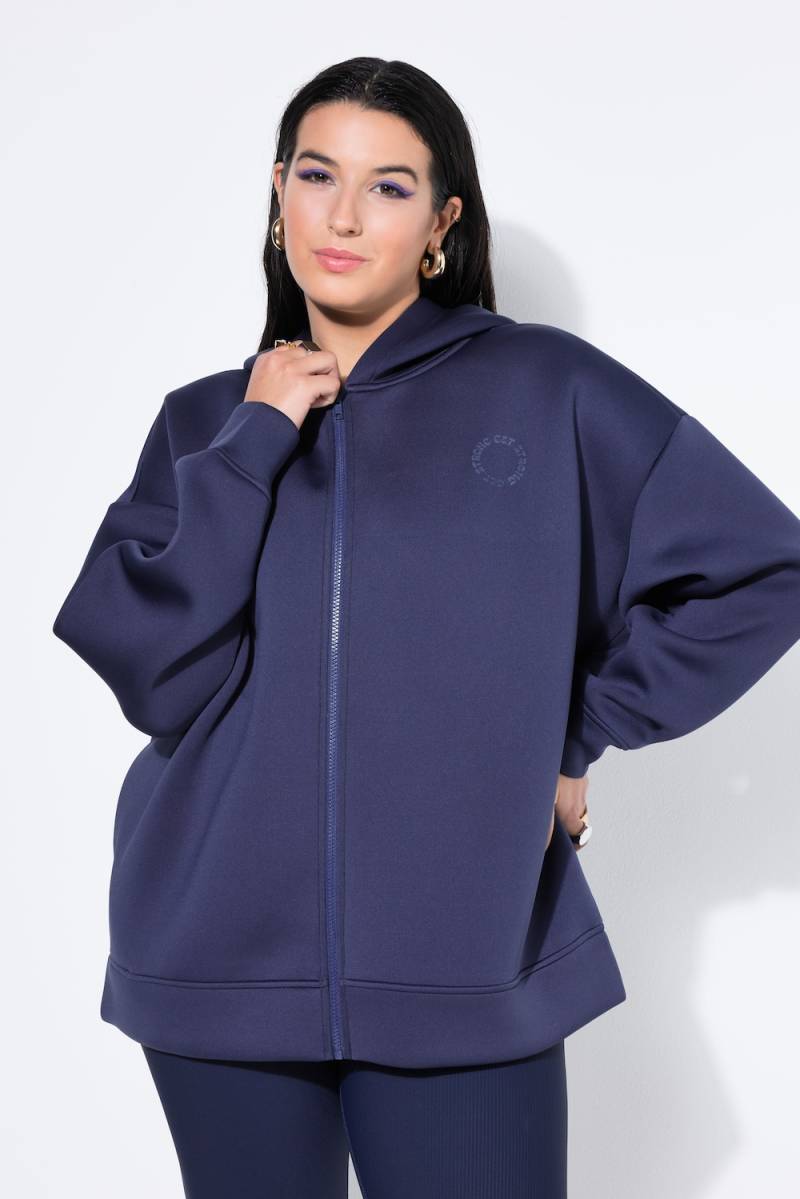 Große Größen Scuba-Jacke, Damen, blau, Größe: 50/52, Polyester, Studio Untold von Studio Untold