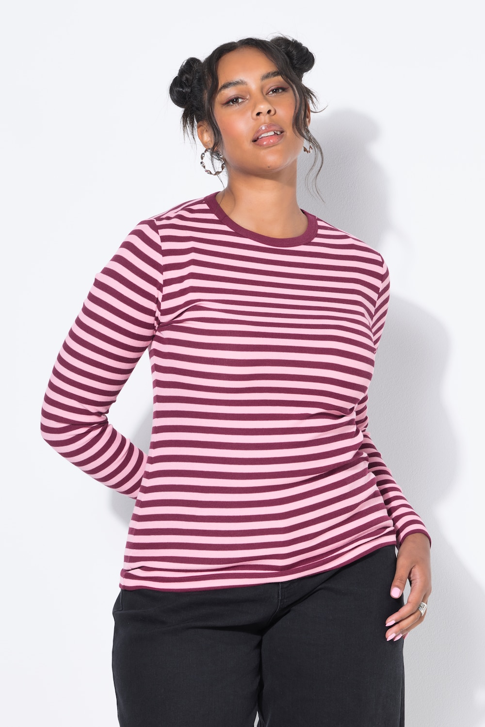 Große Größen Shirt, Damen, rosa, Größe: 46/48, Baumwolle/Viskose, Studio Untold von Studio Untold