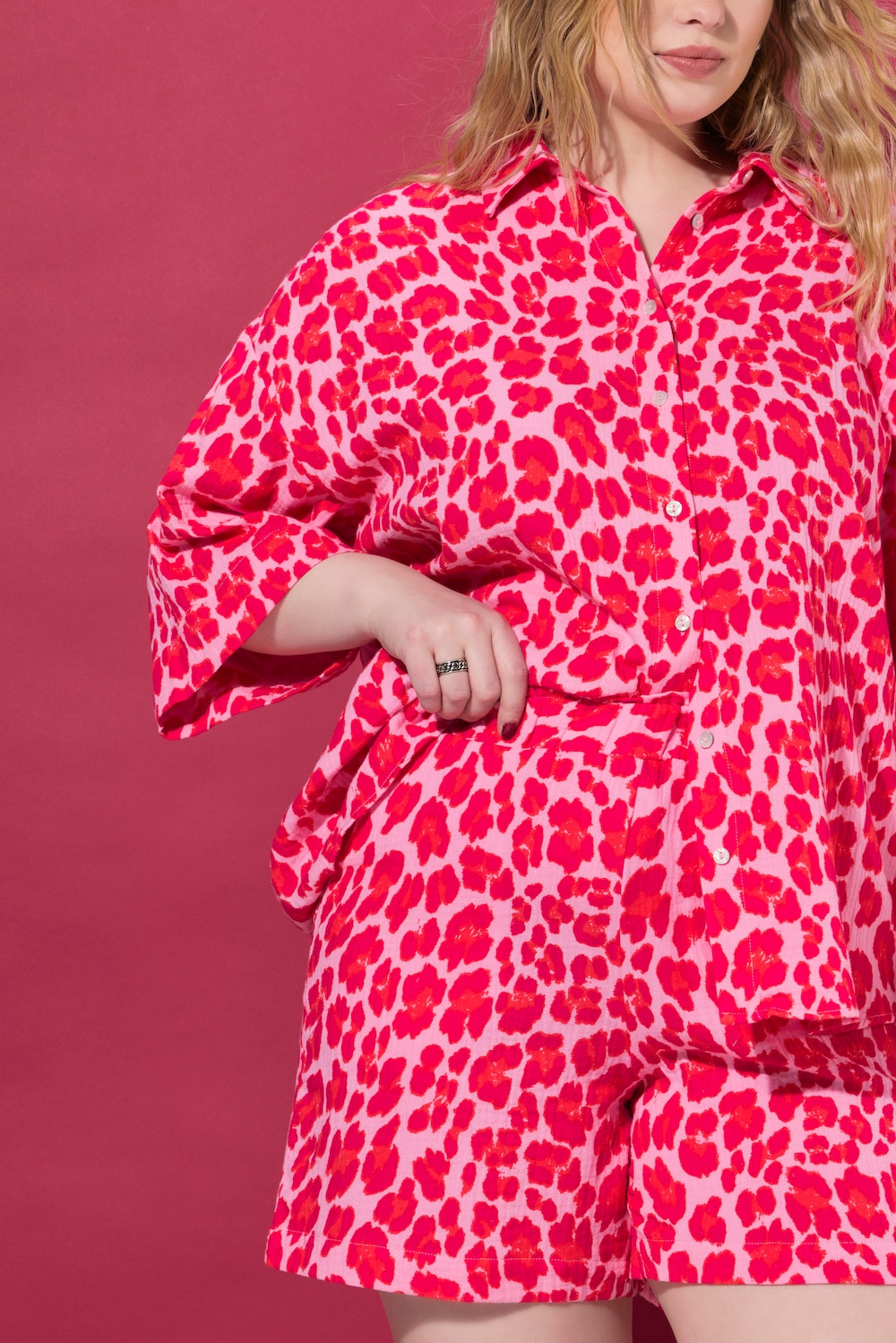 Große Größen Shorts, Damen, rosa, Größe: 48, Baumwolle, Studio Untold von Studio Untold