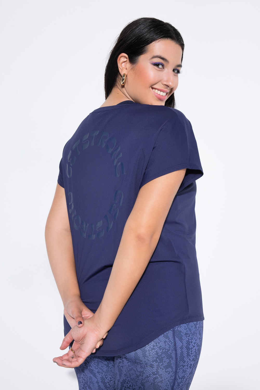 Große Größen Sport-Shirt, Damen, blau, Größe: 46/48, Polyester/Elasthan, Studio Untold von Studio Untold