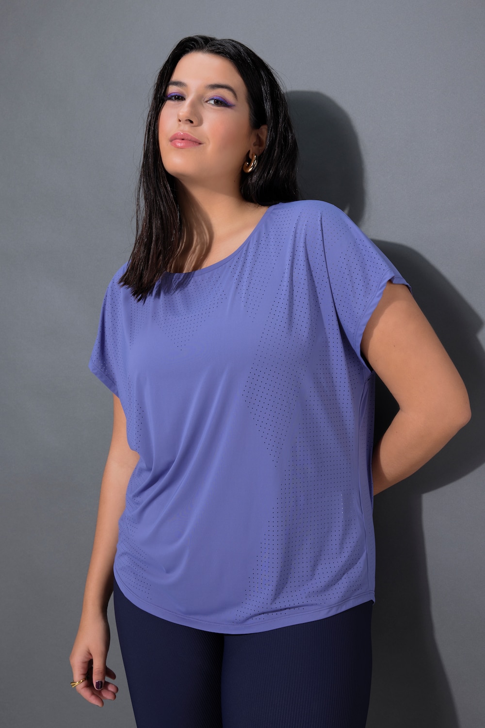 Große Größen Sport-Shirt, Damen, lila, Größe: 42/44, Polyester/Elasthan, Studio Untold von Studio Untold