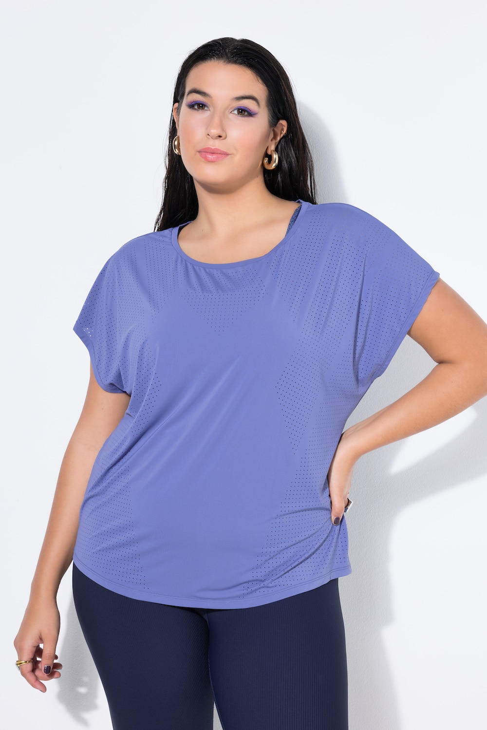 Große Größen Sport-Shirt, Damen, lila, Größe: 58/60, Polyester/Elasthan, Studio Untold von Studio Untold
