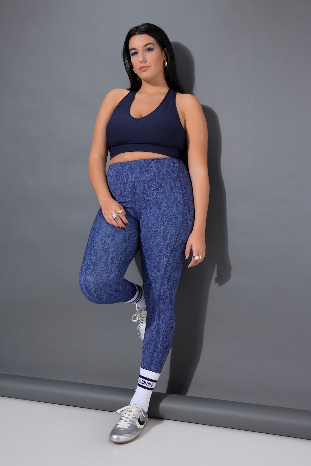 Große Größen Sport-Tights, Damen, blau, Größe: 58/60, Polyester/Elasthan, Studio Untold von Studio Untold