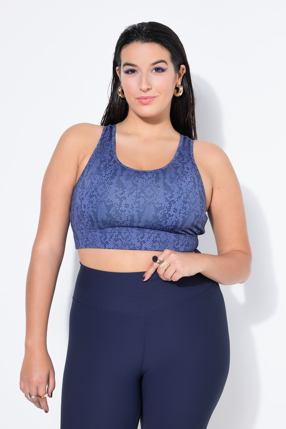 Große Größen Sportbustier, Damen, blau, Größe: 54/56, Polyester/Elasthan, Studio Untold von Studio Untold