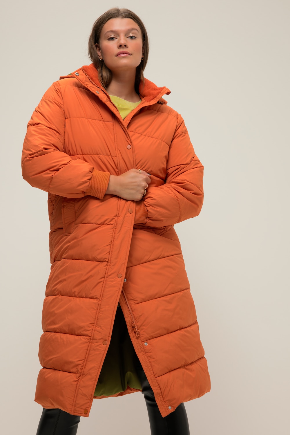 Große Größen Steppmantel, Damen, orange, Größe: 46/48, Polyester, Studio Untold von Studio Untold