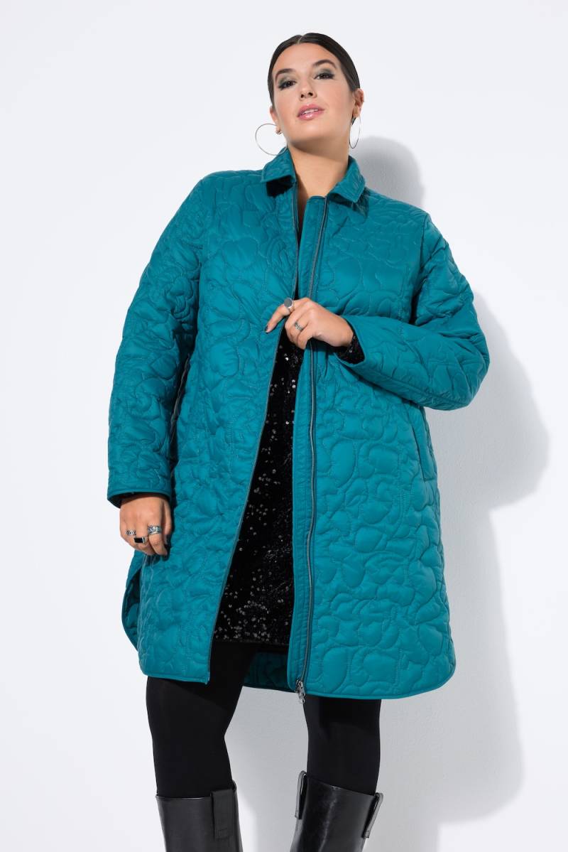 Große Größen Steppmantel, Damen, türkis, Größe: 42/44, Polyester/Synthetische Fasern, Studio Untold von Studio Untold