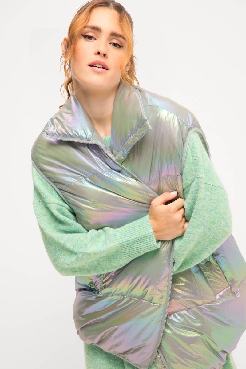 Große Größen Steppweste, Damen, beige, Größe: 54/56, Polyester/Synthetische Fasern, Studio Untold von Studio Untold
