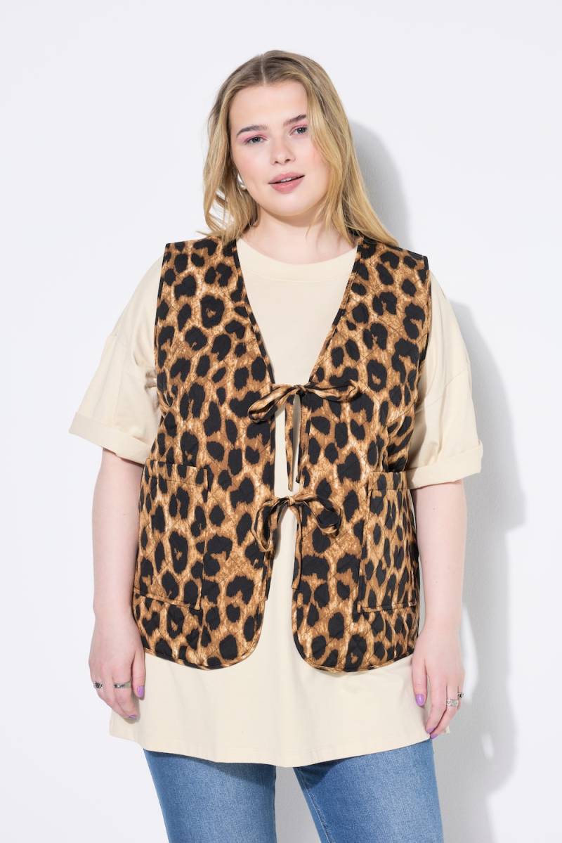 Große Größen Steppweste, Damen, braun, Größe: 46/48, Polyester/Baumwolle/Leinen, Studio Untold von Studio Untold