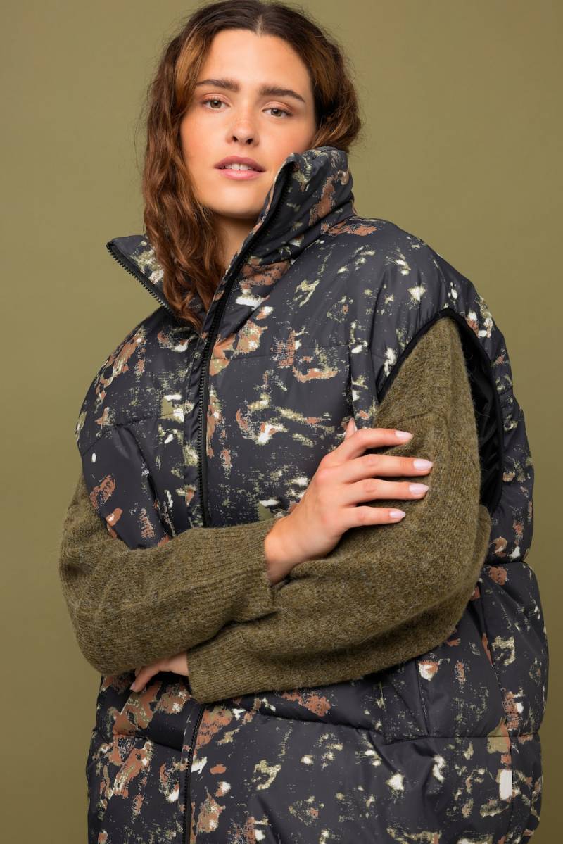 Große Größen Steppweste, Damen, schwarz, Größe: 54/56, Polyester, Studio Untold von Studio Untold