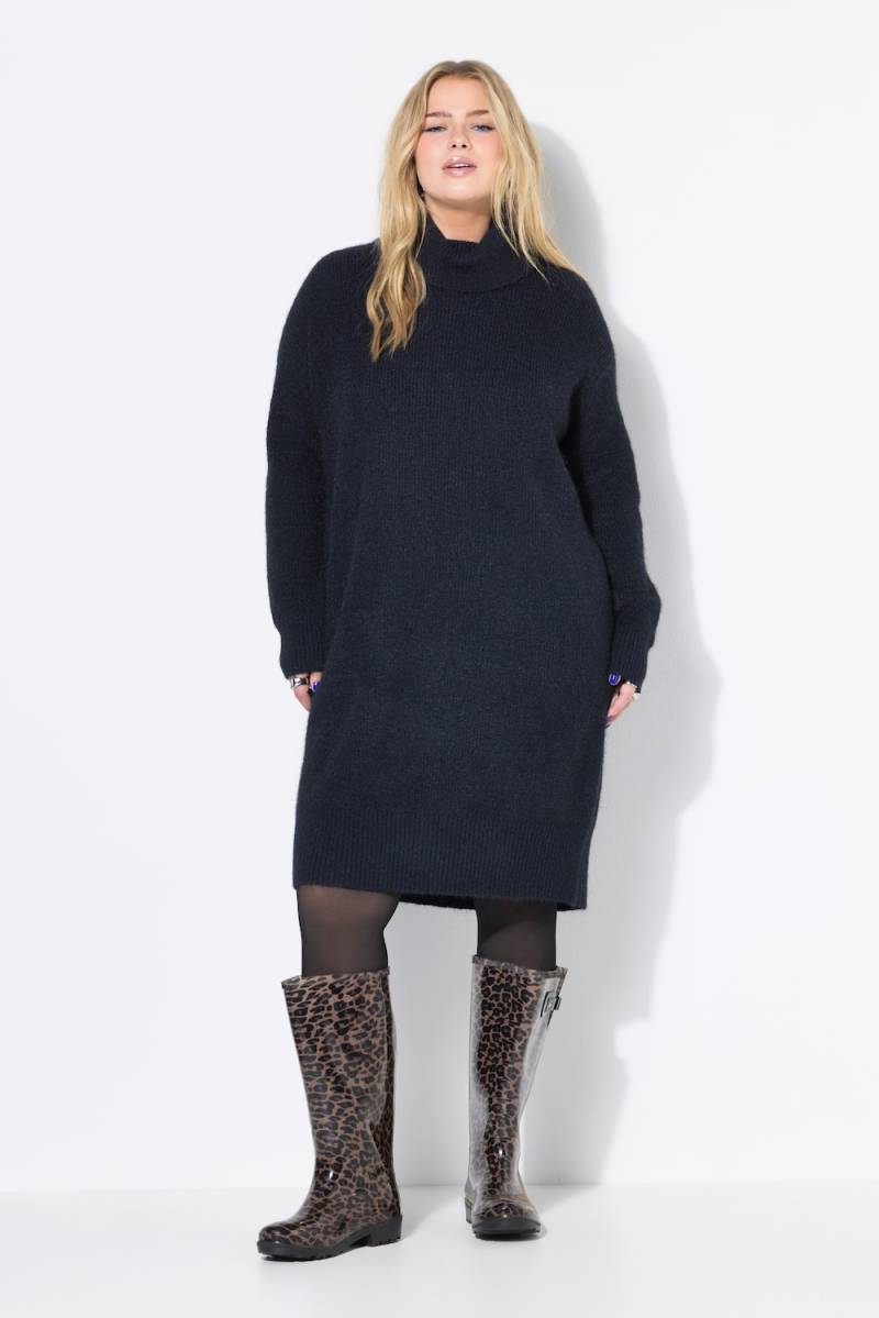 Große Größen Strick-Minikleid, Damen, blau, Größe: 54/56, Polyester/Synthetische Fasern, Studio Untold von Studio Untold