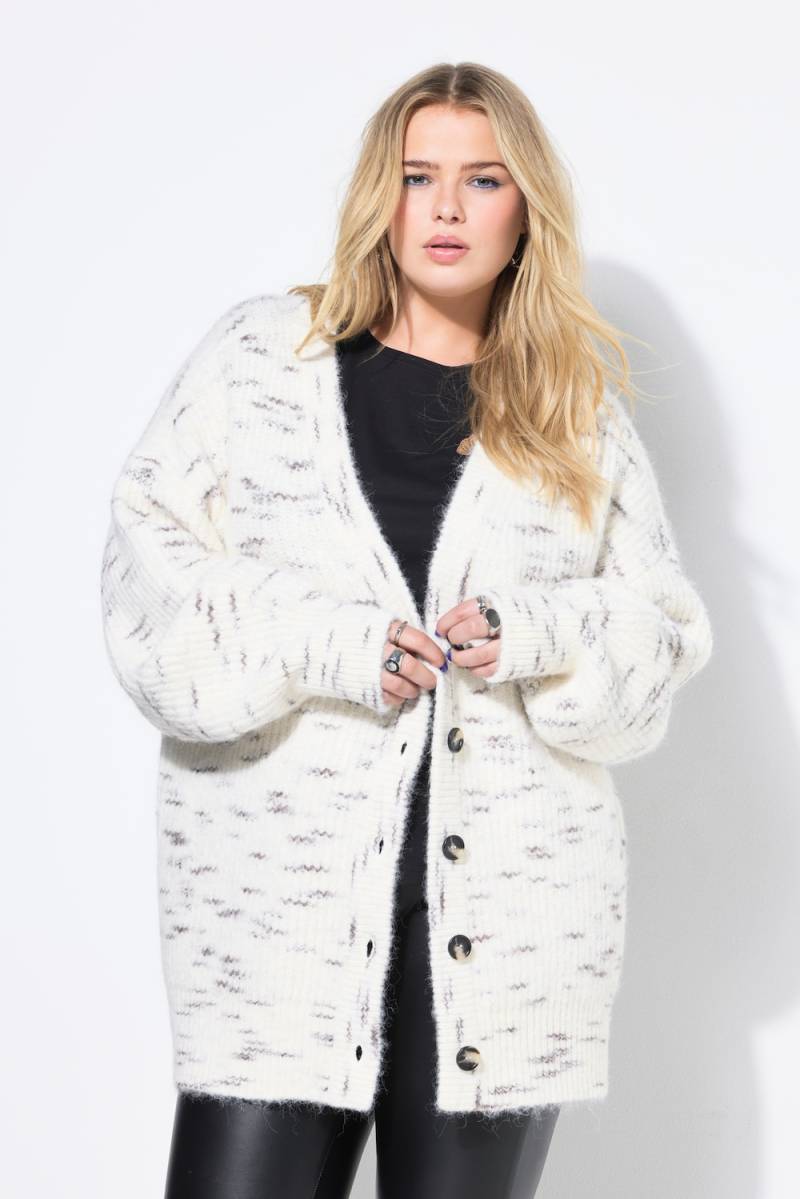 Große Größen Strickjacke, Damen, beige, Größe: 54/56, Synthetische Fasern/Polyester, Studio Untold von Studio Untold