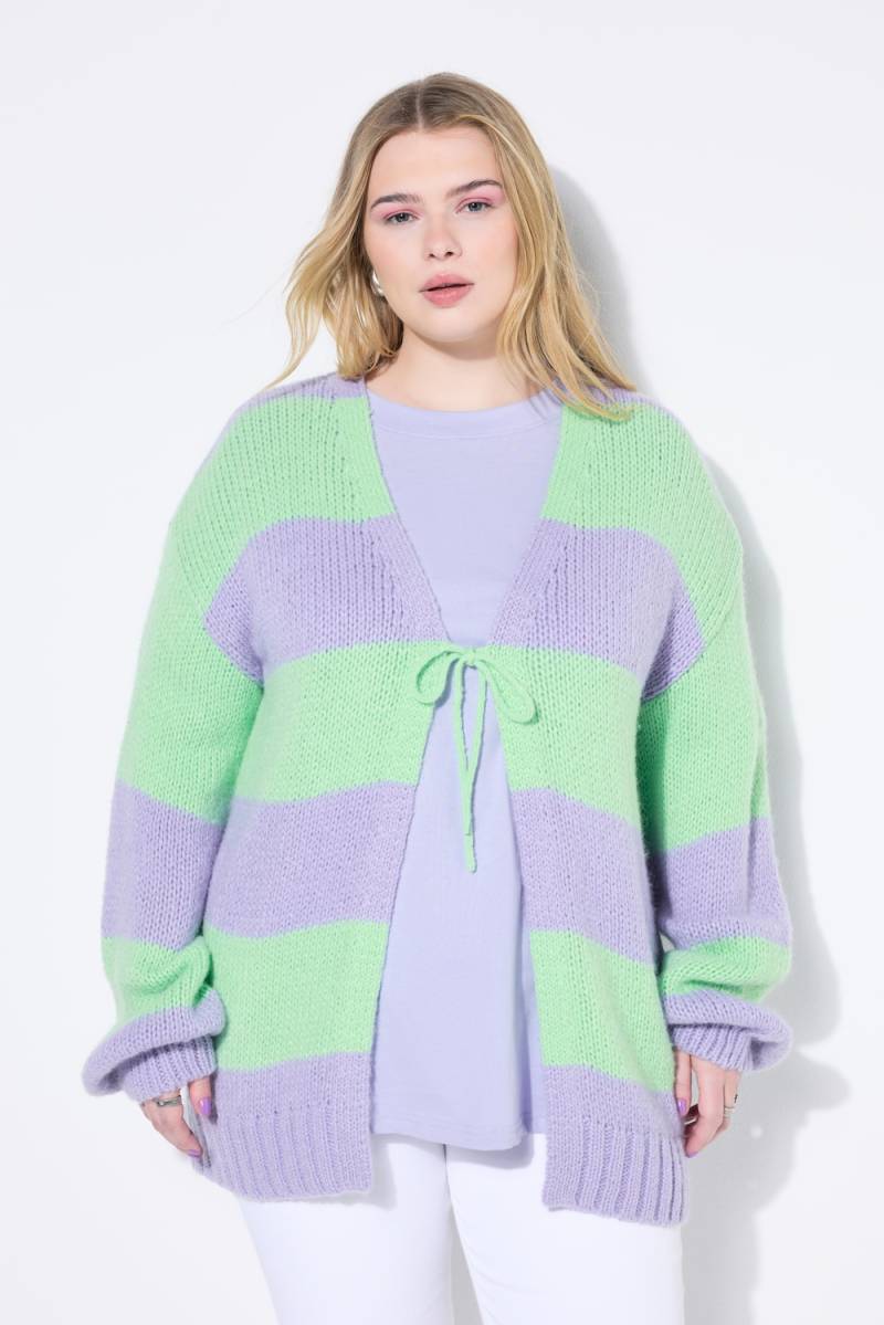 Große Größen Strickjacke, Damen, lila, Größe: 58/60, Synthetische Fasern, Studio Untold von Studio Untold