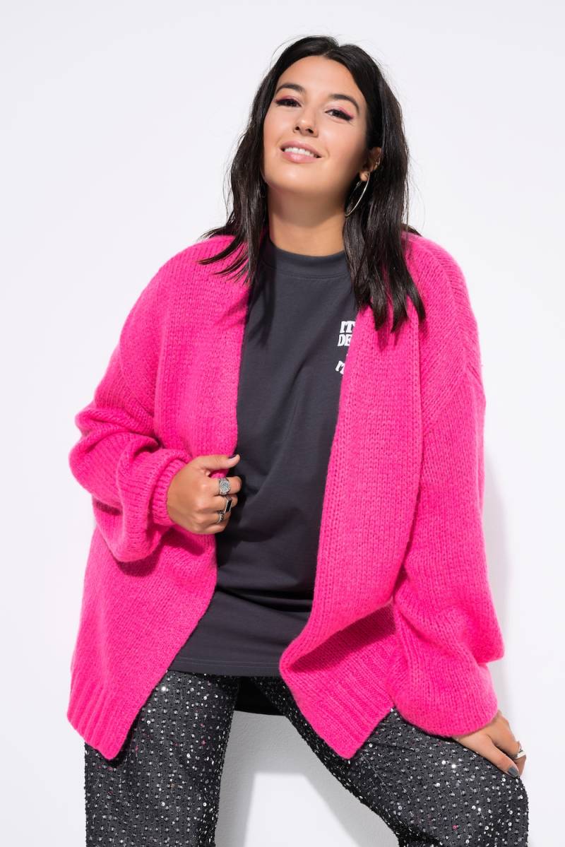 Große Größen Strickjacke, Damen, rosa, Größe: 50/52, Synthetische Fasern, Studio Untold von Studio Untold