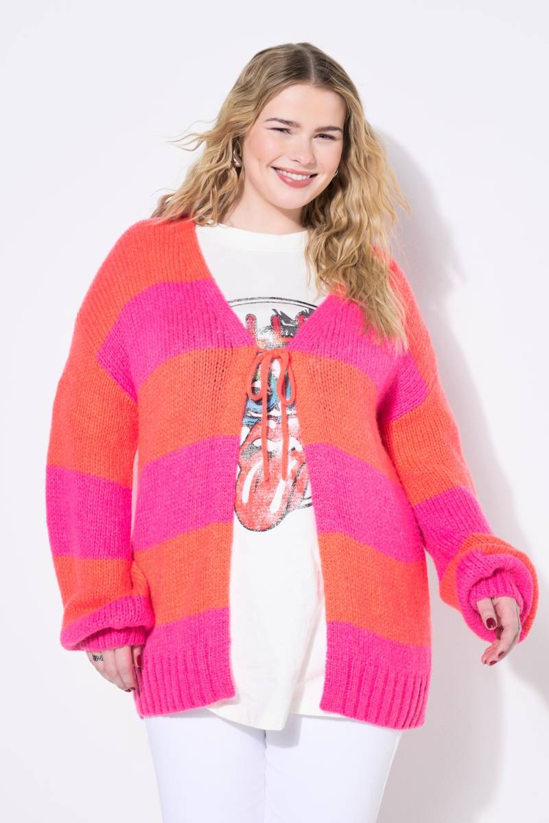 Große Größen Strickjacke, Damen, rosa, Größe: 58/60, Synthetische Fasern, Studio Untold von Studio Untold