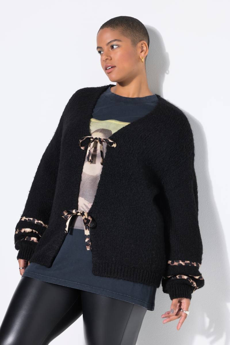 Große Größen Strickjacke, Damen, schwarz, Größe: 58/60, Synthetische Fasern/Wolle, Studio Untold von Studio Untold