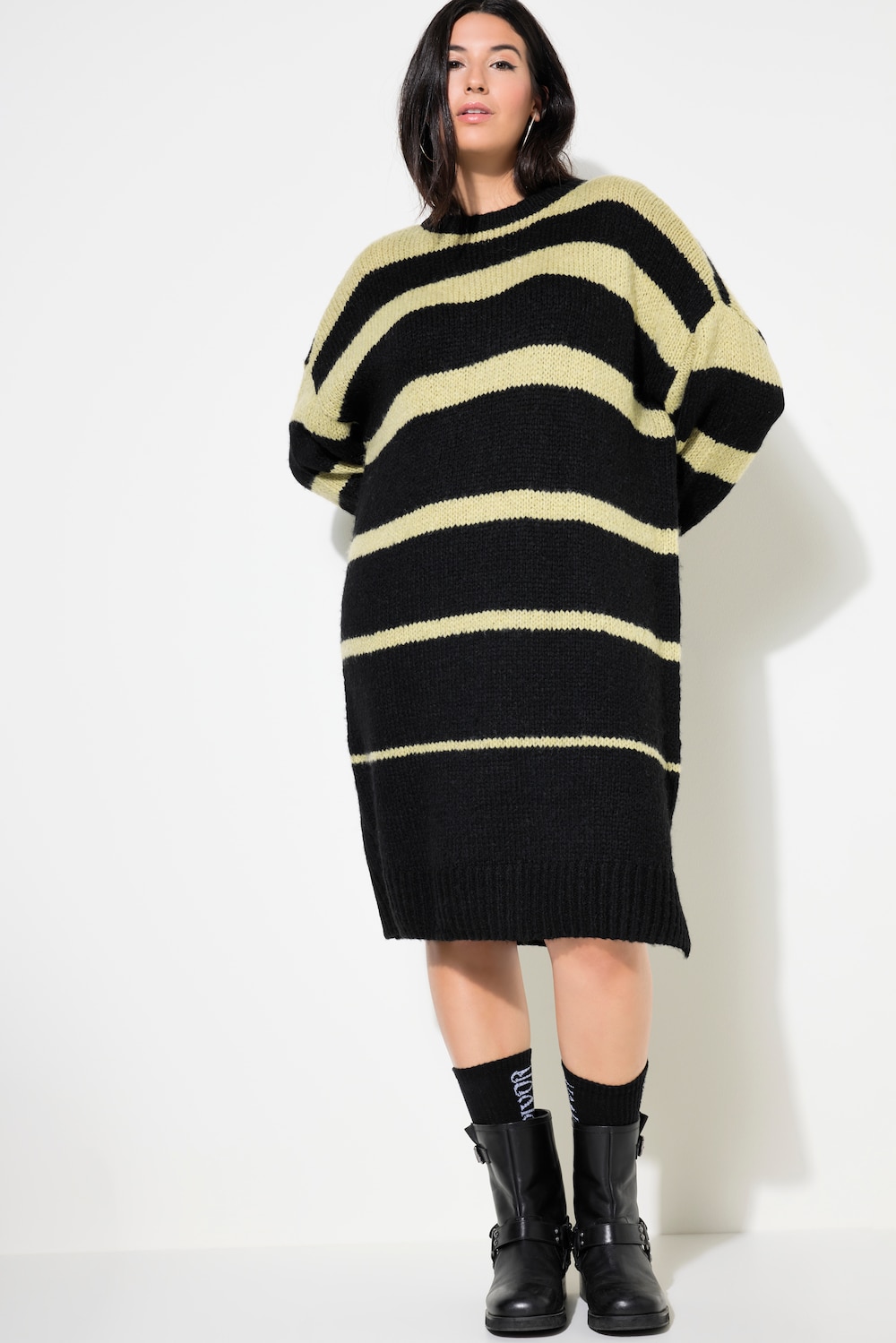 Große Größen Strickkleid, Damen, braun, Größe: 42/44, Synthetische Fasern/Wolle, Studio Untold von Studio Untold