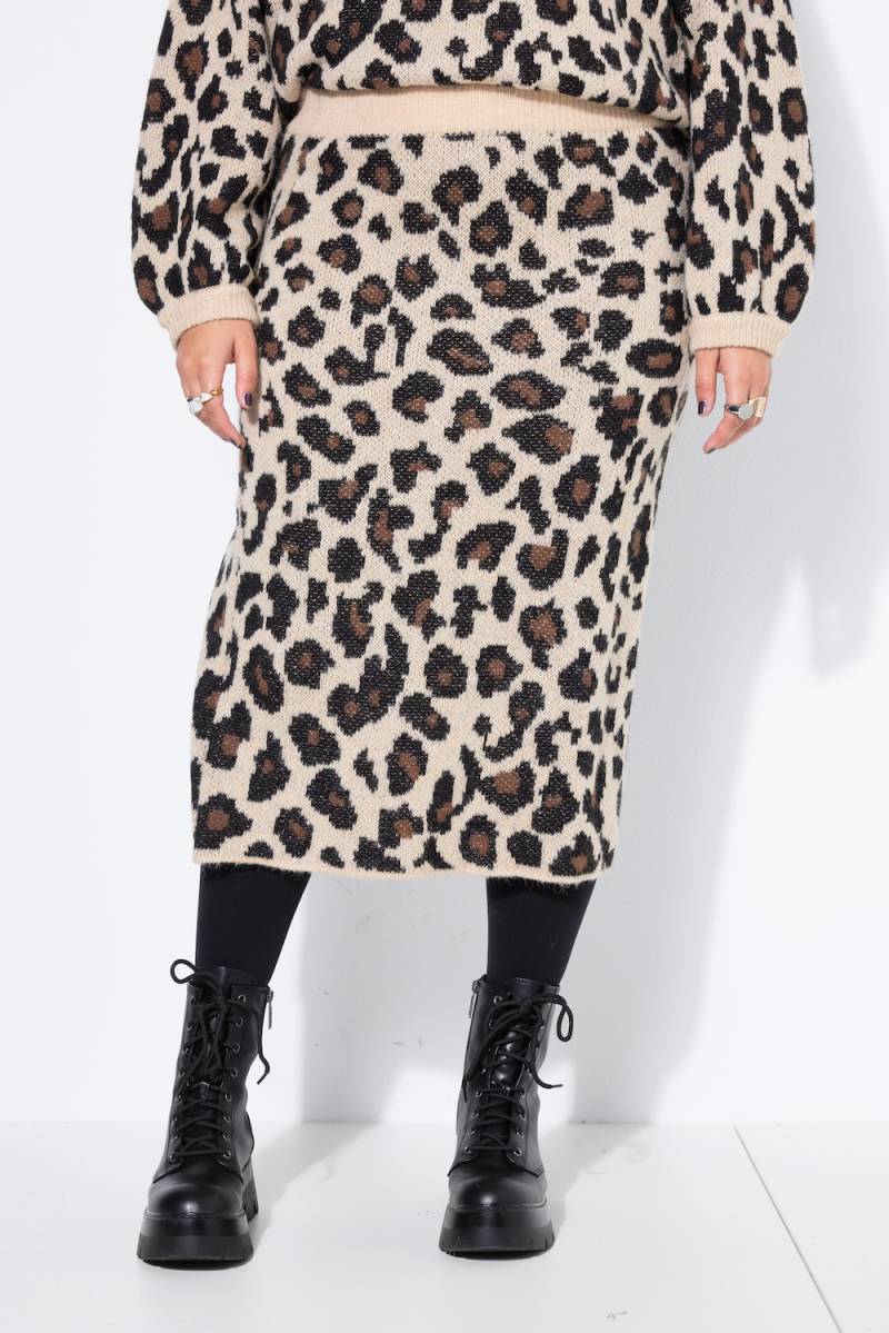 Große Größen Strickrock, Damen, braun, Größe: 46/48, Synthetische Fasern, Studio Untold von Studio Untold