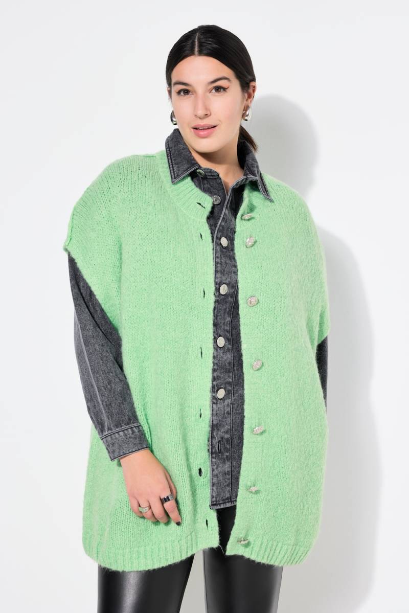 Große Größen Strickweste, Damen, grün, Größe: 58/60, Synthetische Fasern/Wolle, Studio Untold von Studio Untold