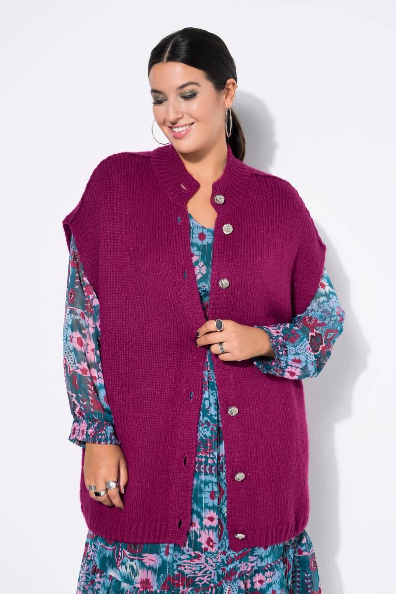 Große Größen Strickweste, Damen, rot, Größe: 50/52, Synthetische Fasern/Wolle, Studio Untold von Studio Untold