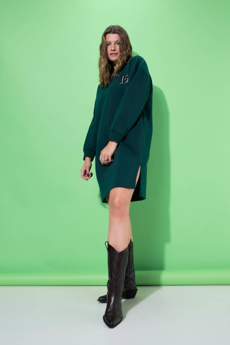 Große Größen Sweat-Midikleid, Damen, grün, Größe: 50/52, Baumwolle/Polyester, Studio Untold von Studio Untold