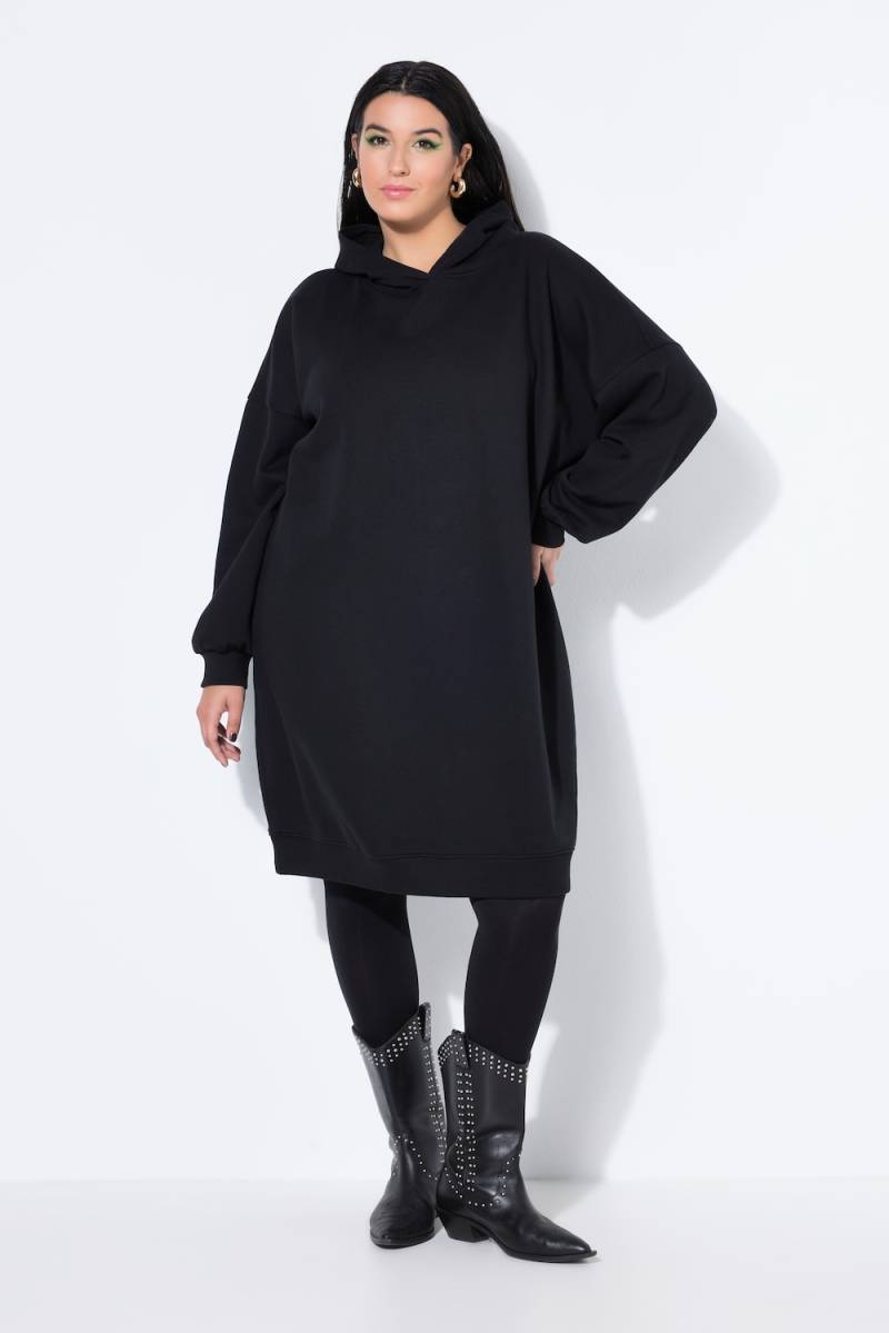 Große Größen Sweat-Midikleid, Damen, schwarz, Größe: 50/52, Baumwolle/Polyester, Studio Untold von Studio Untold