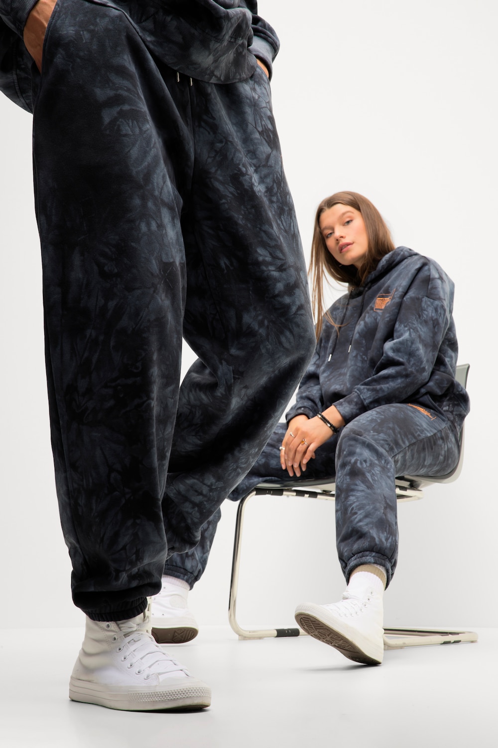 Große Größen Sweatpants, Damen, grau, Größe: XL, Baumwolle/Polyester, Studio Untold von Studio Untold