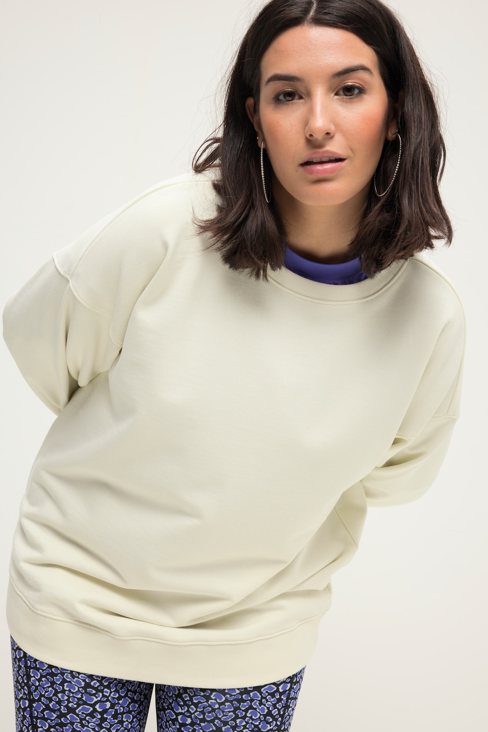 Große Größen Sweatshirt, Damen, beige, Größe: 42/44, Baumwolle, Studio Untold von Studio Untold