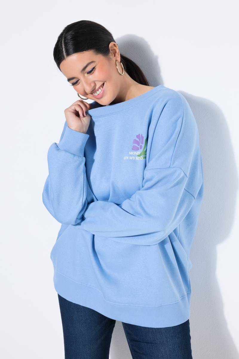 Große Größen Sweatshirt, Damen, blau, Größe: 46/48, Baumwolle/Polyester, Studio Untold von Studio Untold