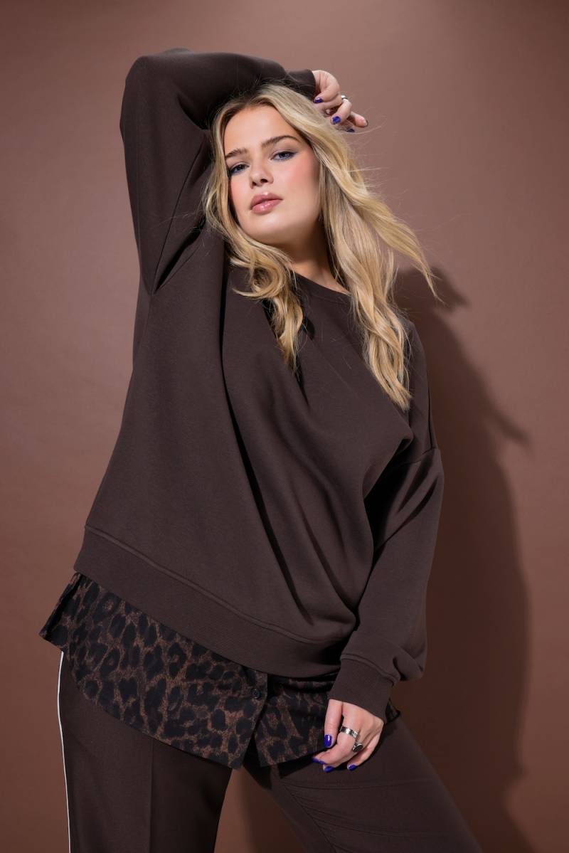 Große Größen Sweatshirt, Damen, braun, Größe: 58/60, Baumwolle/Polyester, Studio Untold von Studio Untold