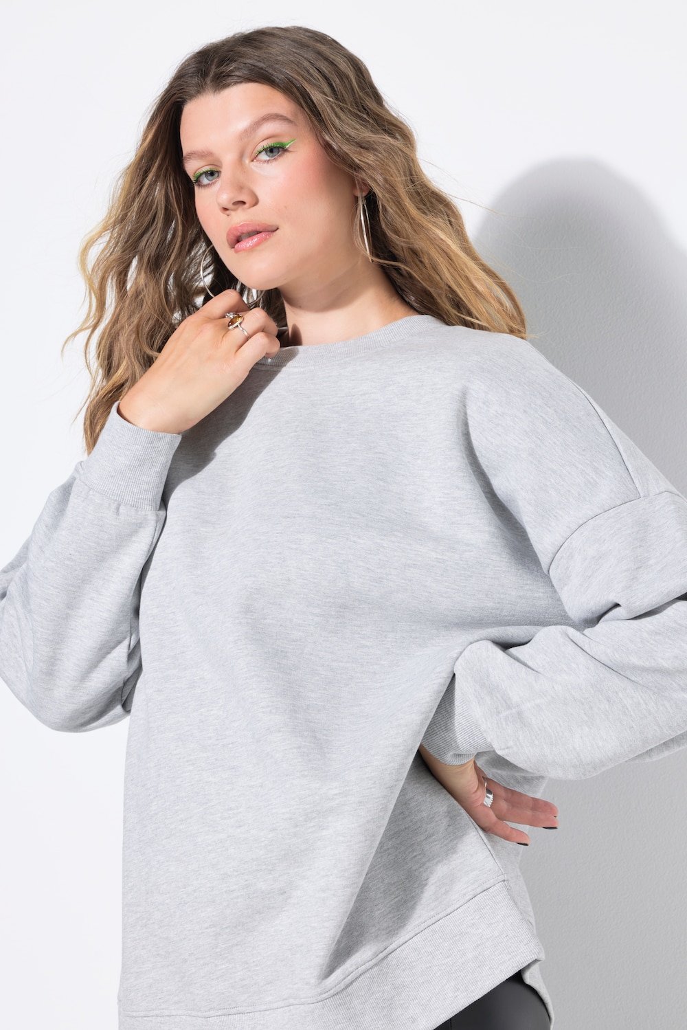 Große Größen Sweatshirt, Damen, grau, Größe: 46/48, Baumwolle, Studio Untold von Studio Untold