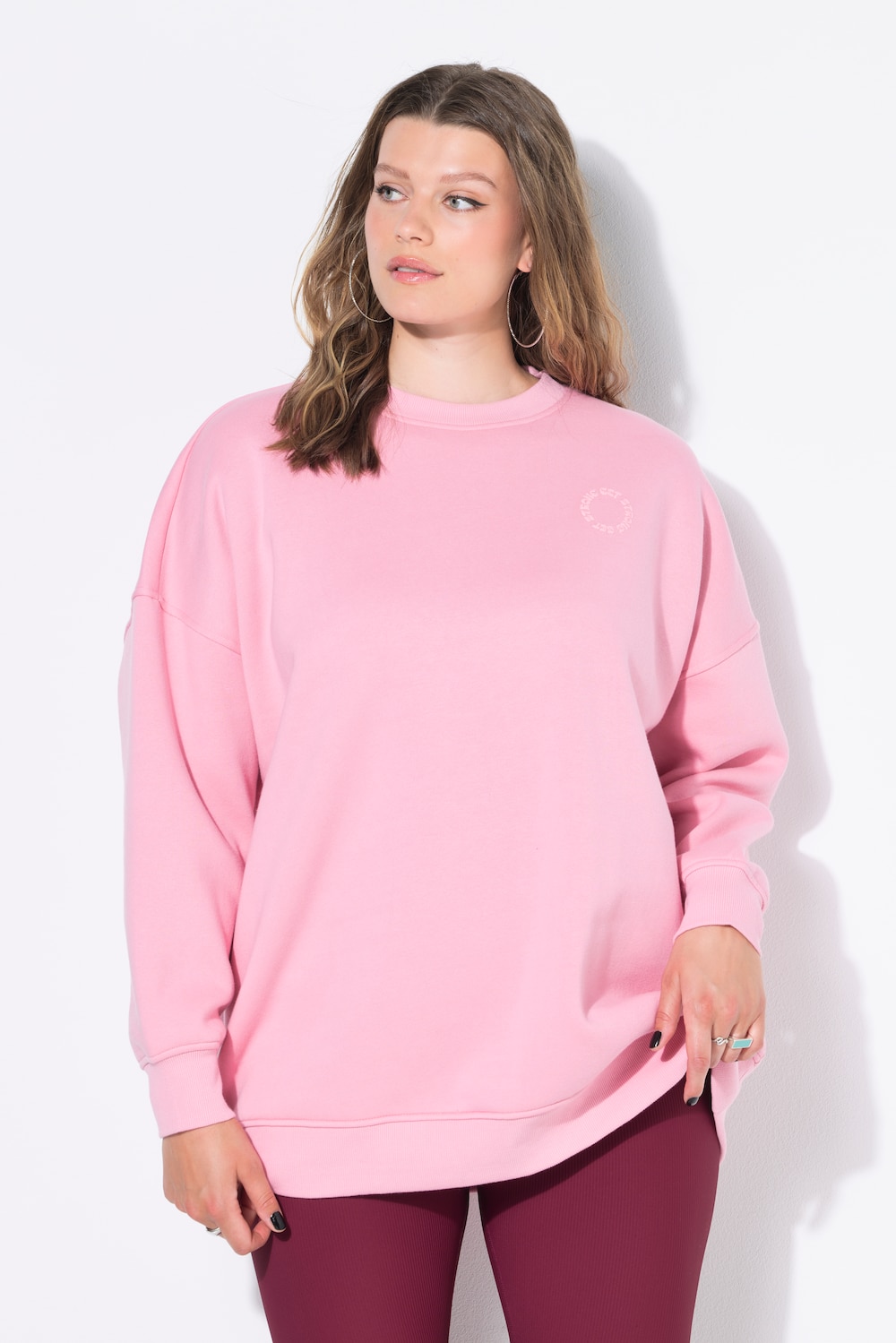 Große Größen Sweatshirt, Damen, rosa, Größe: 46/48, Baumwolle/Polyester, Studio Untold von Studio Untold