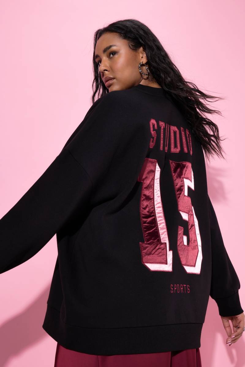 Große Größen Sweatshirt, Damen, schwarz, Größe: 42/44, Baumwolle/Polyester, Studio Untold von Studio Untold